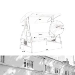 Outdoor 3 Person Swing With Cushions & Side Table - Captiva Designs 8 Outdoor 3 Person Swing With Cushions & Side Table - Captiva Designs -Garden & Outdoors GUEST 009450ac 1e16 43d8 bc3c 750946d9b191