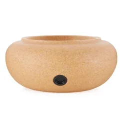HC Companies Versatile 21 Inch Round Natural Decorative Plastic Outdoor Garden Hose Storage Pot With Side Hole For Faucet Connection -Garden & Outdoors GUEST 00b371c6 306c 4fd1 b40a f191106ce080