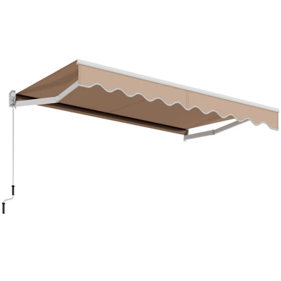 Costway 10' X 8' Retractable Awning Patio Sun Shade W/Crank Handle 5 Costway 10' X 8' Retractable Awning Patio Sun Shade W/Crank Handle - Image 5