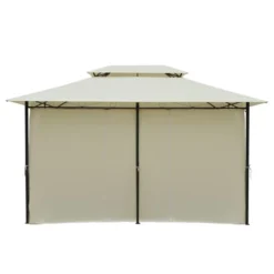 Outsunny 10' X 13' Outdoor Soft Top Gazebo Pergola With Curtains, 2-Tier Steel Frame Gazebo For Patio -Garden & Outdoors GUEST 03e8e7ac 5ea7 4c3d b56a bc3448f4e307