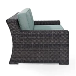 Beaufort Outdoor Wicker Loveseat - Mist - Crosley -Garden & Outdoors GUEST 04257f20 de56 47ee abe6 79aeab627761