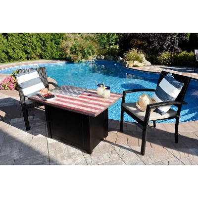 Endless Summer The Americana 40"x28" Rectangle LP Gas Outdoor Fire Pit Black 5 Endless Summer The Americana 40"x28" Rectangle LP Gas Outdoor Fire Pit Black - Image 5