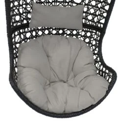 Sunnydaze Decor Sunnydaze Outdoor Resin Wicker Patio Cordelia Hanging Basket Egg Chair Swing With Cushion And Headrest - 2pc -Garden & Outdoors GUEST 08c1f4aa 8399 445d bf31 dc18b011f4cc
