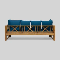 Long Beach Acacia Wood Extendable Patio Daybed Sofa Teak - Christopher Knight Home -Garden & Outdoors GUEST 08dfc071 202e 4241 99c8 cb8422ed0655