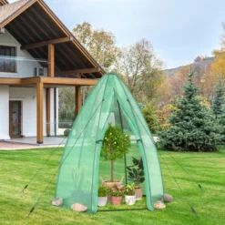 Costway 5.5'x 5.5'x 6' Portable Mini Garden Greenhouse With Window & Roll-up Zippered Door -Garden & Outdoors GUEST 08ecd5a1 d585 406b b1b9 e496274226ab