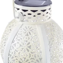 Set Of 2 Solar Outdoor Lights - Hanging Or Tabletop Rechargeable LED Lantern Set With 2 Shepherd Hooks For Outdoor Decor By Pure Garden (White) -Garden & Outdoors GUEST 0a823691 02e6 47db 9706 1aea64942332