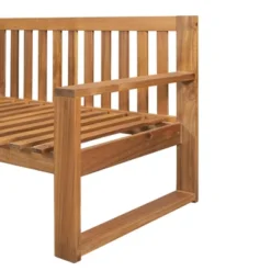 3pc Outdoor Acacia Wood Sectional Conversation Set With Cushions - Gray - GODEER -Garden & Outdoors GUEST 0b5494e9 7480 40ed a284 50575f5a1044