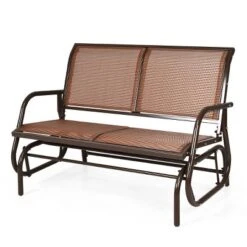 Costway Patio Swing Glider Bench Loveseat Rocking Chair Backyard Poolside -Garden & Outdoors GUEST 0c38cc09 26bf 4dcd bb14 f30bcdafe537