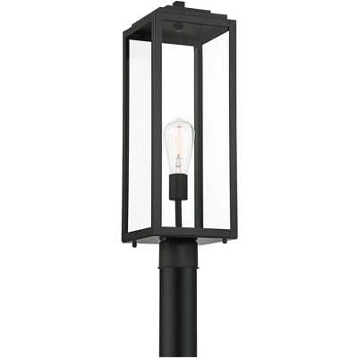 John Timberland Titan Modern Outdoor Post Light Mystic Black 21 3/4" Clear Glass Panels For Exterior Barn Deck House Porch Yard Patio Home Outside 4 John Timberland Titan Modern Outdoor Post Light Mystic Black 21 3/4" Clear Glass Panels For Exterior Barn Deck House Porch Yard Patio Home Outside - Image 4