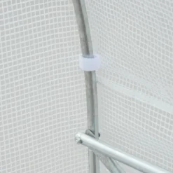 Outsunny 11.5' X 9.8' X 6.5' Outdoor Walk-In Tunnel Greenhouse Hot House With Roll-up Windows, Zippered Door, PE Cover, White -Garden & Outdoors GUEST 0d85b705 6756 4398 a607 00c6ba95e212