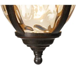 John Timberland Bellagio Rustic Outdoor Hanging Light Bronze 18" Champagne Hammered Glass Damp Rated For Post Exterior Barn Deck House Porch Patio -Garden & Outdoors GUEST 0e9ab58e a68d 476b b0c6 263b536c14dc