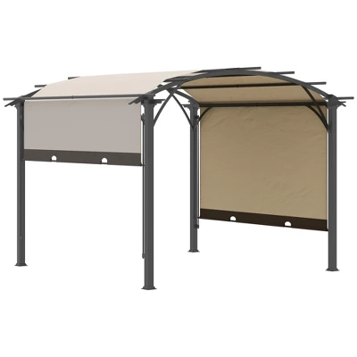 Outsunny 11' X 11' Outdoor Retractable Pergola Canopy With Sun Shade Unique Design Canopy Patio Metal Shelter For Garden Porch Beach 6 Outsunny 11' X 11' Outdoor Retractable Pergola Canopy With Sun Shade Unique Design Canopy Patio Metal Shelter For Garden Porch Beach - Image 6