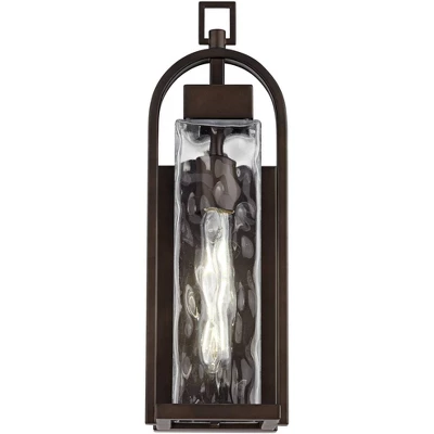 Possini Euro Design Winona Modern Outdoor Wall Light Fixture Bronze 16 1/4" Water Glass For Post Exterior Barn Deck House Porch Yard Posts Patio Home 4 Possini Euro Design Winona Modern Outdoor Wall Light Fixture Bronze 16 1/4" Water Glass For Post Exterior Barn Deck House Porch Yard Posts Patio Home - Image 4