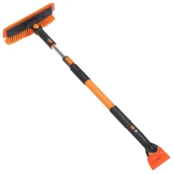 BIRDROCK HOME 60" Premium Extendable Snow Brush With Squeegee & Ice Scraper For Car Or Truck