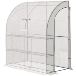 Outsunny 7' X 3' X 7' Outdoor Walk-In Greenhouse, Plant Nursery With Roll-up Windows, PE Cover, And 3 Wire Shelves -Garden & Outdoors GUEST 102e9787 be48 498b bd60 89e9a90a2bcc