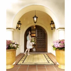 John Timberland Bellagio Rustic Outdoor Hanging Light Bronze 18" Champagne Hammered Glass Damp Rated For Post Exterior Barn Deck House Porch Patio -Garden & Outdoors GUEST 103f636f f94d 483f 9903 8dfd6f0539f6