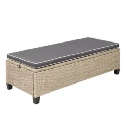 6pc Wicker Patio Set With Benches - Brown/Gray - GODEER -Garden & Outdoors GUEST 1063f587 865d 466b 8f88 059f0469f8fb