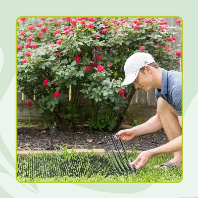 Homarden Anti-Digging Cat & Dog Prickle Strips, Cat Repellent Outdoor - Set Of 6 1 Homarden Anti-Digging Cat & Dog Prickle Strips, Cat Repellent Outdoor - Set Of 6