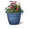 Gardener's Supply Company Cortina Self-Watering Planter | 16 Inch Diameter 12" High Large-Capacity Water Reservoir UV-Resistant Planter Pot For Plants