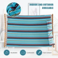 Costway Hammock Chair With Stand Heavy Duty Portable Carrying Bag Cushion Pillow RedBlue -Garden & Outdoors GUEST 11b9d6b0 eb1c 48b3 bf3b a51ddffbe110