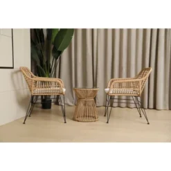 3pc Wicker Bistro Set - Brown/Beige - GODEER -Garden & Outdoors GUEST 13b4bbcc 8c9c 4c87 adc7 a3e66cfc6ca1