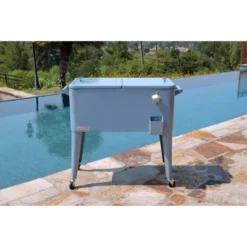 80qt Portable Rolling Patio Cooler - Permasteel -Garden & Outdoors GUEST 16523887 d1bb 4d80 8e8f 8d1751b1268e