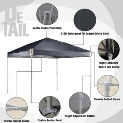 Aoodor 9.8'x9.8' Pop Up Canopy Tent With Roller Bag, Portable Instant Shade Canopy -Garden & Outdoors GUEST 17ba6477 1314 4112 8c9f f1ce13cf88a0 1