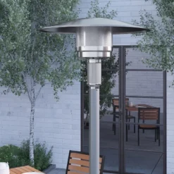 Merrick Lane Stainless Steel 7.5' Tall 40,000 BTU Outdoor Propane Patio Heater With Wheels 23 Merrick Lane Stainless Steel 7.5' Tall 40,000 BTU Outdoor Propane Patio Heater With Wheels -Garden & Outdoors GUEST 17c67b8a b9de 4df1 8884 323b704546b8