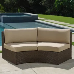 Cyprus Brown 8pc Sectional With Sunbrella - Canopy Home And Garden -Garden & Outdoors GUEST 194a177c bebc 4f4a 895e b364731ef468