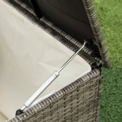 4pc Wicker Patio Sectional Seating Set With Cushions - Gray/Beige - GODEER -Garden & Outdoors GUEST 19ab6cba 819b 441e afcd ebc756e116da