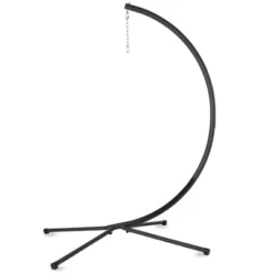 HearthSong Powder-Coated Steel Crescent Stand For Hanging Chairs And Play Spaces