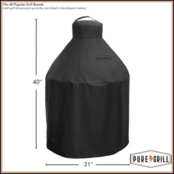 Pure Grill 22-Inch Ceramic Grill Cover For All Large Kamado Charcoal BBQ Grill Brands, Universal Fit Cover - 31" Dia X 40" H -Garden & Outdoors GUEST 1a75779e 0e2c 4eec a121 f992b0ea8b20
