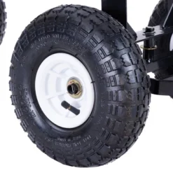 Costway Heavy Duty Lawn Garden Utility Cart Wagon Wheelbarrow Steel Trailer -Garden & Outdoors GUEST 1b9203a3 5a52 42b9 80f9 e61c2a6c92b2