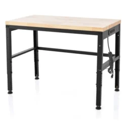 Costway 48" Adjustable Work Bench Heavy-Duty Steel Frame Worktable With Power Outlets -Garden & Outdoors GUEST 1b9c5542 d4e3 4a89 b718 49106acb2b6c