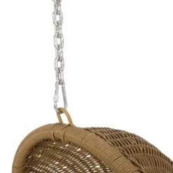 Orville Indoor/Outdoor Wicker Hanging Chair With 8' Chain - Light Brown/Dark Gray - Christopher Knight Home -Garden & Outdoors GUEST 1e50ae53 316c 4afa b2d5 68e7ceec36de