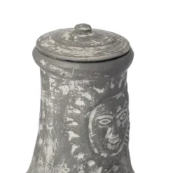 Vintiquewise Outdoor Clay Chiminea Fireplace Sun Design Wood Burning Fire Pit With Sturdy Metal Stand, Barbecue, Cocktail Party, Cozy Nights Fire Pit -Garden & Outdoors GUEST 1ee0b2b4 a0b8 4f1b aa61 60463110f7d4