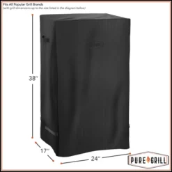 Pure Grill 40-inch Smoker BBQ Grill Cover For Electric Vertical Smokers, Universal Fit Cover - 24" X 17" X 38" 10 Pure Grill 40-inch Smoker BBQ Grill Cover For Electric Vertical Smokers, Universal Fit Cover - 24" X 17" X 38" -Garden & Outdoors GUEST 1ef1a50d e866 4db2 ab04 c0a0a01ff84d