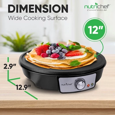 NutriChef Electric Crepe Maker / Griddle, Hot Plate Cooktop 1 NutriChef Electric Crepe Maker / Griddle, Hot Plate Cooktop