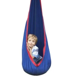 HearthSong HugglePod Original Indoor Or Outdoor Kids' Canvas Hanging Chair With Cushion -Garden & Outdoors GUEST 211d5a10 898e 4f26 9d7d dc744c8efe08