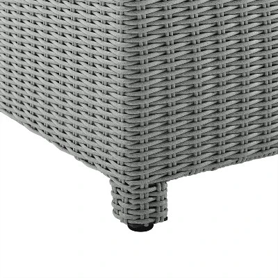 Bradenton 5pc Outdoor Wicker Seating Set With Side Table, 2 Arm Chairs And 2 Ottomans - Gray/Gray - Crosley 10 Bradenton 5pc Outdoor Wicker Seating Set With Side Table, 2 Arm Chairs And 2 Ottomans - Gray/Gray - Crosley - Image 10