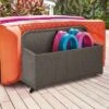Palm Harbor Outdoor Wicker Pool Storage Caddy - Weathered Gray - Crosley