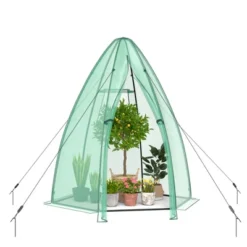 Costway 5.5'x 5.5'x 6' Portable Mini Garden Greenhouse With Window & Roll-up Zippered Door -Garden & Outdoors GUEST 240fd50c 95e3 4ac4 b41c b923bdaaf631