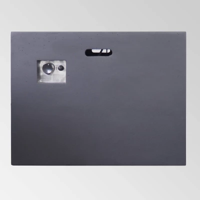 Aidan Outdoor Square Lightweight Concrete Gas Burning Fire Pit - Dark Gray - Christopher Knight Home 3 Aidan Outdoor Square Lightweight Concrete Gas Burning Fire Pit - Dark Gray - Christopher Knight Home - Image 3