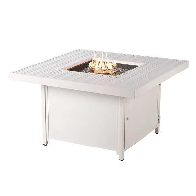 42" Square 55000 BTUs Propane Glass Fire Pit Table Set With 2 Covers - Gray - Oakland Living 10 42" Square 55000 BTUs Propane Glass Fire Pit Table Set With 2 Covers - Gray - Oakland Living - Image 10