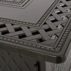 Amherst Square 32.25" Aluminum Gas Fire Pit - Hammered Bronze - Christopher Knight Home -Garden & Outdoors GUEST 269cdea5 410b 489e 8de6 e8777228734f