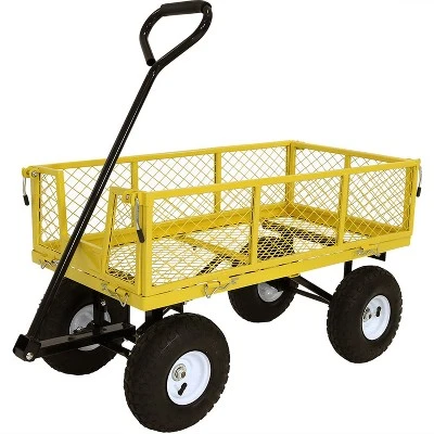 Sunnydaze Decor Sunnydaze Outdoor Lawn And Garden Heavy-Duty Durable Steel Mesh Utility Wagon Cart With Removable Sides 11 Sunnydaze Decor Sunnydaze Outdoor Lawn And Garden Heavy-Duty Durable Steel Mesh Utility Wagon Cart With Removable Sides - Image 11