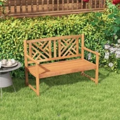 Costway Patio Acacia Wood 2-Person Slatted Bench Outdoor Loveseat Chair Garden Natural -Garden & Outdoors GUEST 27484220 c85d 486c aeb0 77f2f63cd877