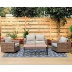 Outdoor Wicker Loveseat With Cushions - Captiva Designs 9 Outdoor Wicker Loveseat With Cushions - Captiva Designs -Garden & Outdoors GUEST 275059a8 796a 41a1 bb2e 3723bc7ca907