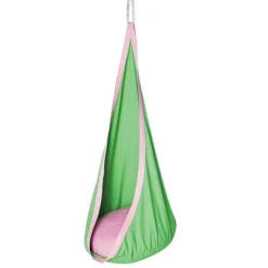 HearthSong HugglePod Original Indoor Or Outdoor Kids' Canvas Hanging Chair With Cushion -Garden & Outdoors GUEST 287125b2 0742 4e42 b354 15c324dfc08c