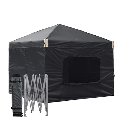 Aoodor 10' X 10' Pop Up Canopy Tent With Removable Mesh Window Sidewalls, Portable Instant Shade Canopy With Roller Bag 7 Aoodor 10' X 10' Pop Up Canopy Tent With Removable Mesh Window Sidewalls, Portable Instant Shade Canopy With Roller Bag - Image 7